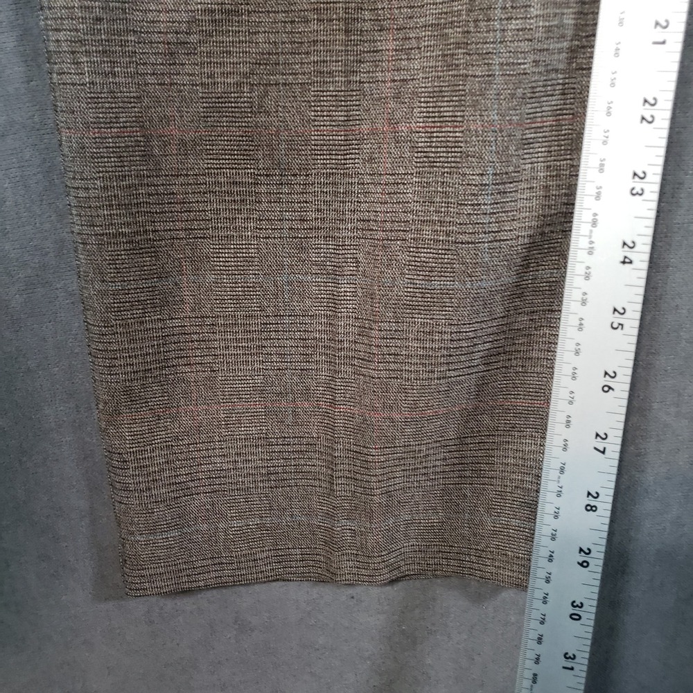 Dressbarn Dress Pants Womens 8 Brown Glen Plaid Wide Leg Stretch Trousers NWT - Picture 6 of 9